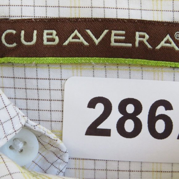 Cubavera*‎ Men's Short Sleeve Button Down Straight Hem plaid Shirt~ Size Large - Picture 4 of 12